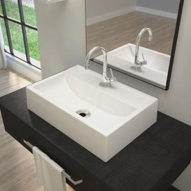 Imagem de Kit 3 Cubas Q45 com Válvula Metal 1 Pol. Compace Branco