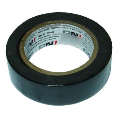 Imagem de Fita Isolante Antichama Preta 10m 80ºc Pvc Borrach Dni5030