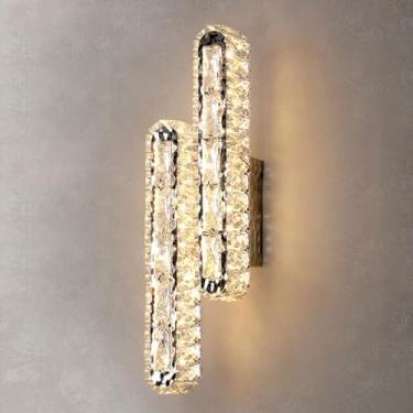 Imagem de HOSETEON Yle europeu luxo LED 3 temperatura de cor luz de parede regulável Cryal rips Anti-Ru Hardware placa de teto lanterna de parede acessórios de decoração interior