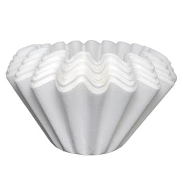 Imagem de AGOGO Papéis de filtro de café importados japoneses, pacote com 100 filtros descartáveis grossos em forma de cone compatíveis com cafeteiras de gotejamento sem aditivos sem odor V60 branco