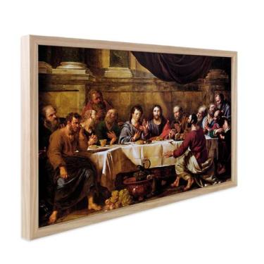 Imagem de Quadro Decorativo Religiosos Santa Ceia Jesus Fé Sagrada Família com M