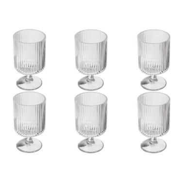 Imagem de Abode Homewares Mesa Mini Stacking de acrílico premium para uso interno/externo, cálice, transparente, 293 g, conjunto de 6