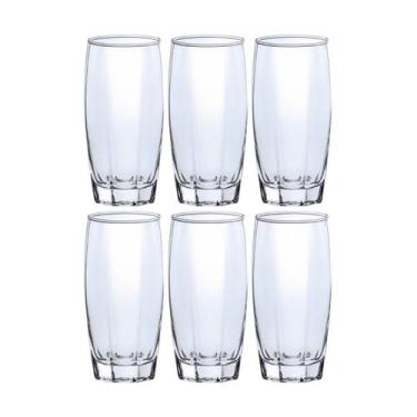 Imagem de Copo de Vidro Long Drink Transparente Florida 370ml 6 Unidade - CRISTA