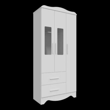 Imagem de Guarda Roupa Infantil Moveis Peroba Clara Provençal MDF