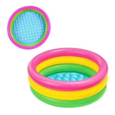 Imagem de Piscina Inflável Infantil Colorida 28 Litros - Intex