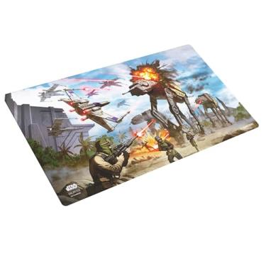 Imagem de Star Wars Unlimited Battle of Scarif Game MAT - Officially Licensed, Full-Color Printed, Playmat, Slip-Resistant 24" by 14" Rubber Mat, Compatible with TCGs & LCGs, Made by Gamegenic