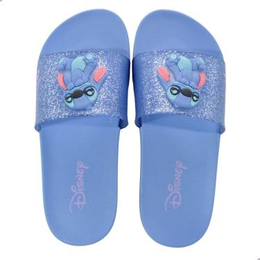 Imagem de Chinelo Slide Infantil Grendene Kids Disney Mania Azul Glitter