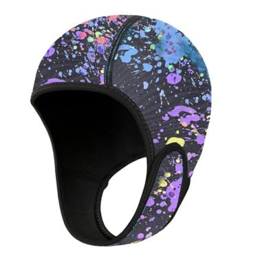 Imagem de Dynwave capuz de mergulho chapéu de natação de 1,5 mm com tira de queixo Mantenha a touca de nadar de capa de mergulho quente para navegar no