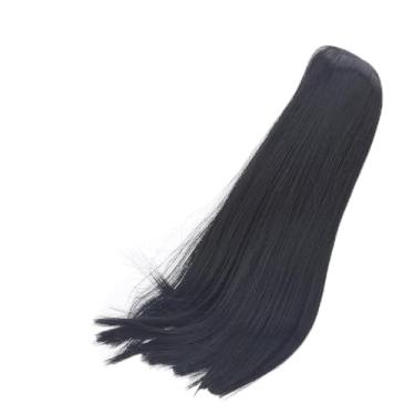 Imagem de Peruca de Cabeça de Boneca de Brinquedo, Perucas de Reposição de Cabelo Com TrançAs Longas e Encaracoladas para Presente para Meninas para Simulação de Bonecas Faça Você Mesmo (Preto)