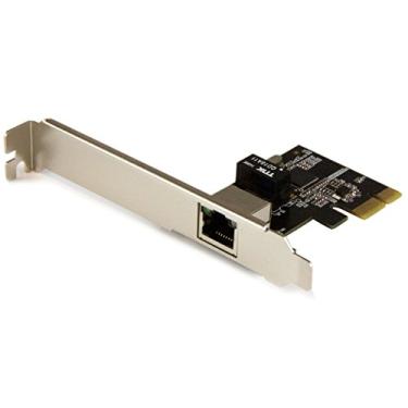 Imagem de StarTech. Placa de rede Ethernet Gigabit de 1 porta - PCI Express, Intel I210 NIC - Placa adaptador de rede PCIe de porta única com chipset Intel (ST1000SPEXI), preta