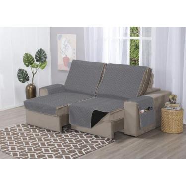 Imagem de Capa de Sofá Retrátil Protetor 4 Lugares 2,20m de Assento Dupla Face D