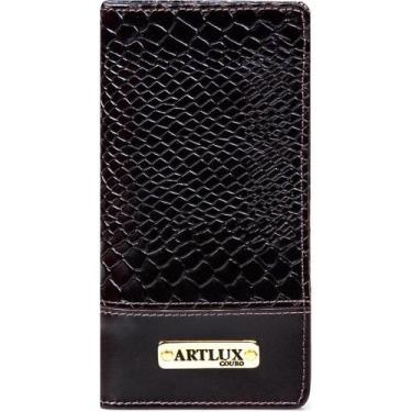Imagem de Carteira Feminina de Couro Artlux 556, Café, Couro, Alta
