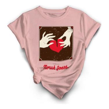 Imagem de Camiseta Estampada Cantora Norah Jones, Referencia Coração - Lobo Sete