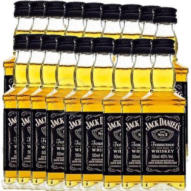 Imagem de Kit 18 Padrinhos Casamento Mini Whisky Jack Daniels 50Ml