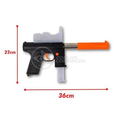 Imagem de Arma Pistola De Pressão N-808 Atira Dardos E Orbeez Nº6