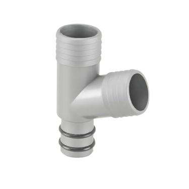 Imagem de Qrity 1 conector de mangueira de 3 vias de ralo de pia, conector de tubo de drenagem em forma de Y, encaixe de descarga de tubo de drenagem de pia de cozinha, para encanamento de ralo de pia