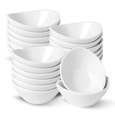 Imagem de UIBFCWN Tigelas de cerâmica, pratos de molho de soja de cerâmica de 50 ml, tigelas de pitada de porcelana, mini tigela para acompanhamentos, ketchup, condimentos, charcutaria, churrasco e festa