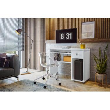 Imagem de Mesa para Computador Office Vicenza Lukaliam com Rodízios Tampo 25mm C