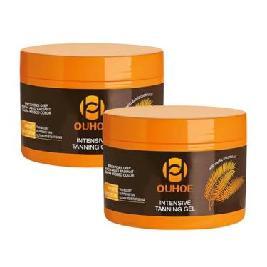 Imagem de DEERELF 2 Peças De Gel Bronzeador Intensivo Luxo, Creme Acelerador Natural Para Bronzeamento Ao Ar Livre, Banho Sol Com Manteiga