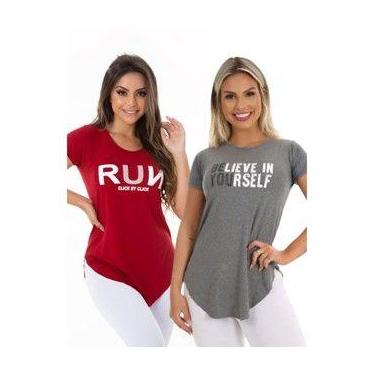 Imagem de Kit 2 blusas Academia Tapa Bumbum Grená e Cinza - Sallada Mista, Verme