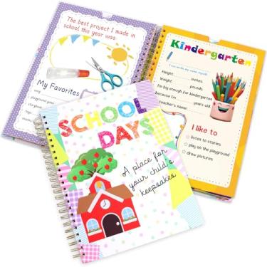 Imagem de Fancy Land Livro De Memórias Escolares, Álbum Capa Dura, Recortes, Lembrança Da Pré-Escola Ao 12º Ano, Com 14 Bolsos, Armazenamento Fotos, Presentes Formatura