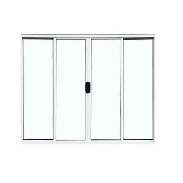Imagem de Janela Para  sala / Cozinha 4 Folhas 1,00x1,20 Aluminio Branco Sem Gra