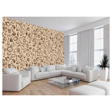 Imagem de Papel De Parede 3D Textura Cozinha Café Comida 3,5M Txt199 - Você Deco