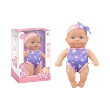 Imagem de Boneca Reborn Realista De Silicone Mini, Bebê Recém-Nascido Sorridente