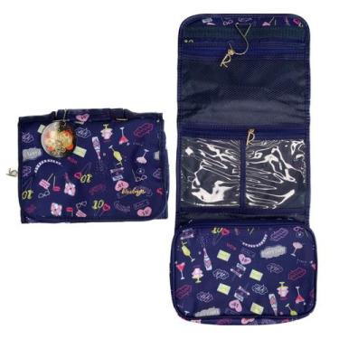 Imagem de Necessaire para Maquiagem com Alça e 4 Bolsos Ruby's AZUL-MARINHO
