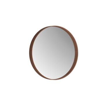 Imagem de Espelho Decorativo Redondo 50 Cm Napoli Castanho