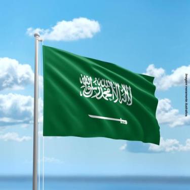 Imagem de Bandeira da Arábia Saudita 80cmx140cm Tecido Oxford 100% Poliéster - P