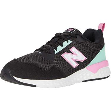 Imagem de Tênis New Balance infantil Fresh Foam 515 Sport V2, Black/Candy Pink, 6.5 Wide Big Kid