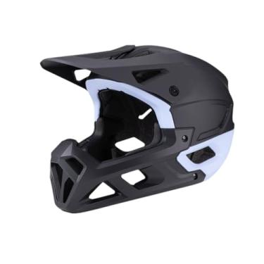 Imagem de oshhni Capacete de bicicleta com aba de chapéu de e ventilação ajustável para BMX, mountain bike, estrada, adultos, snowboard, Preto Azul