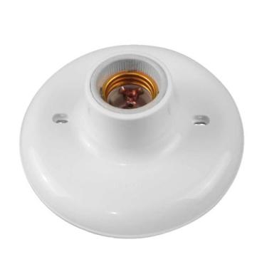 Imagem de Plafon Teto Branco Ilumi Soquete Porcelana 100w 250v