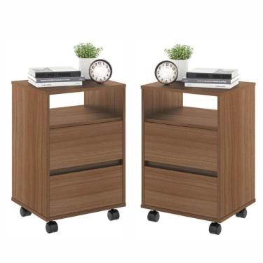 Imagem de Conjunto Mesa De Cabeceira Com Rodízios Nadi Montana