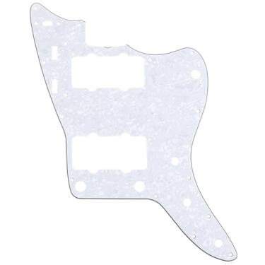 Imagem de Musiclily Pro 13 Furos 65 60s Escudo Estilo Vintage Pickguard para Guitarra Jazzmaster Americana, 4 Camadas Branco Perolado