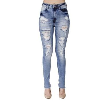 Imagem de Calça Jeans Skinny Destroyed Handbook Feminina-Feminino