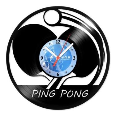 Imagem de Relógio De Parede Disco Vinil Esportes - Ping Pong - VES-075 - Moderna