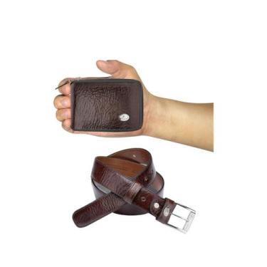 Imagem de Kit Carteira Media Mitty Couro + Cinto Mitty M1Z S4 , Peça, 115