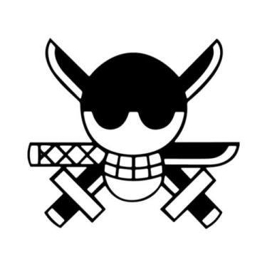 Imagem de Anime Pirata Esqueleto Vinil Decalque Adesivo De Carro Desenho Animado