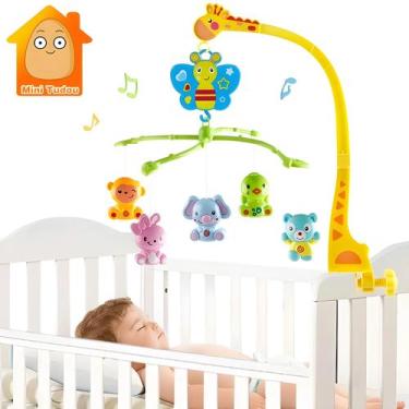 Imagem de Móbile Musical Para Berço 4 Em 1 Com Girafa Kawaii, Chocalho E Suporte