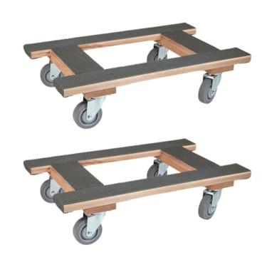 Imagem de Mytee Products Pacote Com 2 Carrinhos De Mudança 18" X 30" Estrutura Em H E Piso Borracha Rodas 4" Que Não Deixam Marcas - 1000 Libras Formato Parede, Carrinho 4 Para Materiais Embalagem, Móveis Pia