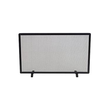 Imagem de Tela de Proteção para Lareira Reta Lisa 61x38 Artmill em Aço Preto Fosco