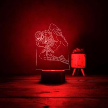 Imagem de Luminária Abajur de Mesa Homem Aranha Marvel Infantil Led 3D