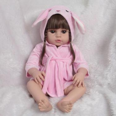 Imagem de Boneca Tipo Reborn 100% vinil Siliconado Enxoval Completo - Cegonha Re