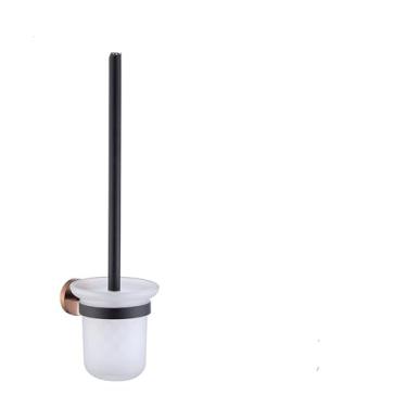 Imagem de Conjunto de banheiro em ouro rosa - Suporte para saboneteira e papel higiênico - Ferragens para montagem em parede, suporte para escova de vaso sanitário