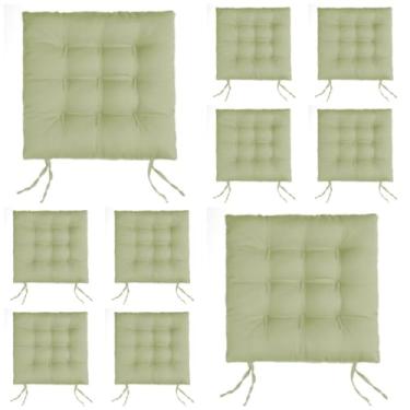 Imagem de Kit Com 10 Almofadas Para Cadeiras Assento Futon De Cadeira 40x40 Cm(Chino)
