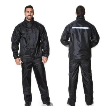 Imagem de Conjunto Motoqueiro Capa Chuva De Nylon Impermeável Tam.EXG - Brascamp