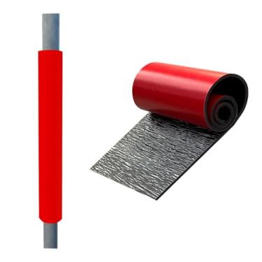 Imagem de Puznlw Protetor De Poste Garagem Autoadesivo, Porão Para Encaixe Seguro E Firme, Basquete Ideal Playground (99 X 16 Pol.) Vermelho