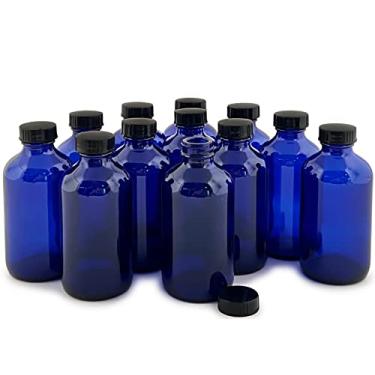 Imagem de Vivaplex, 12, azul cobalto, garrafas de vidro de 227 g, com tampas